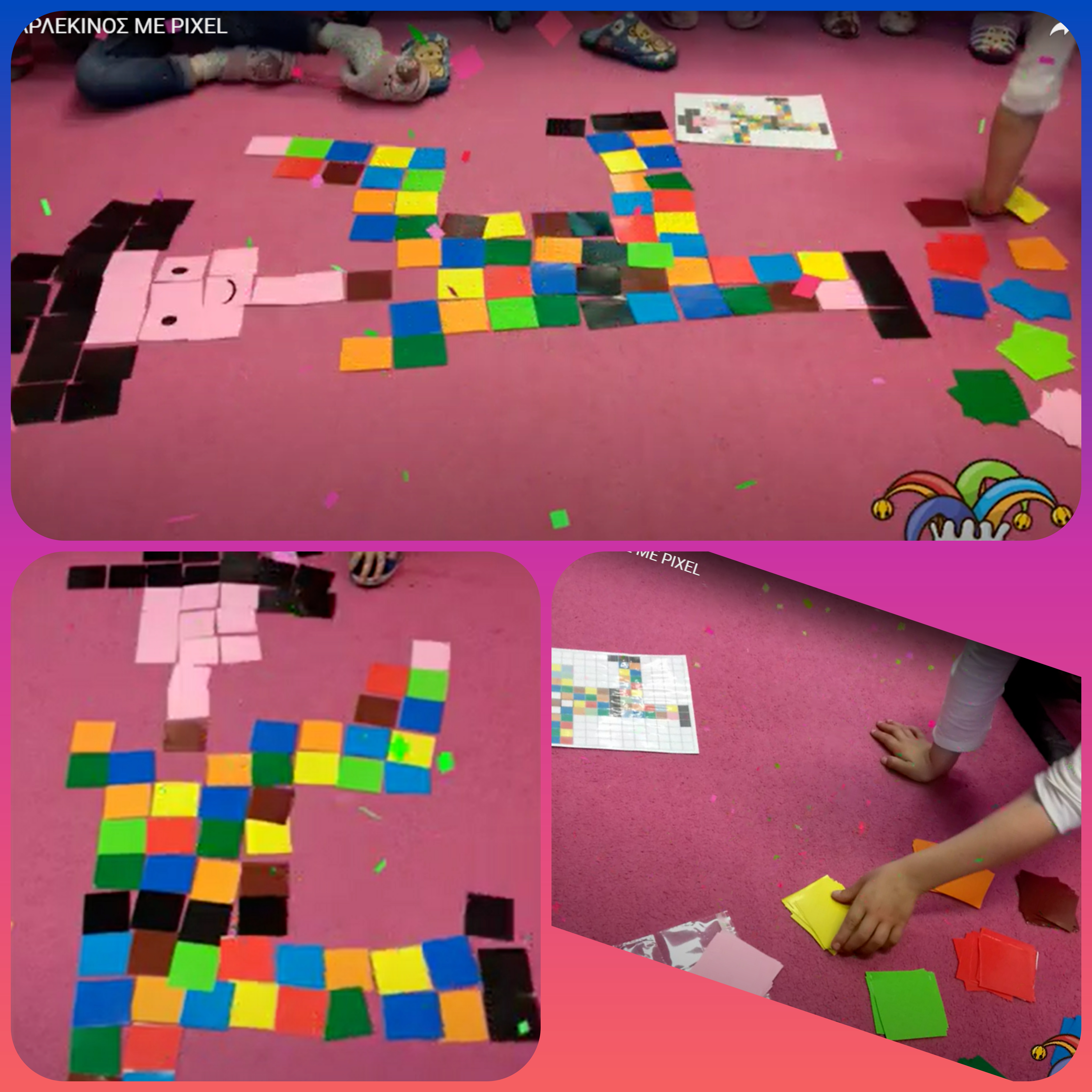 a Collage of the pixel coding activity