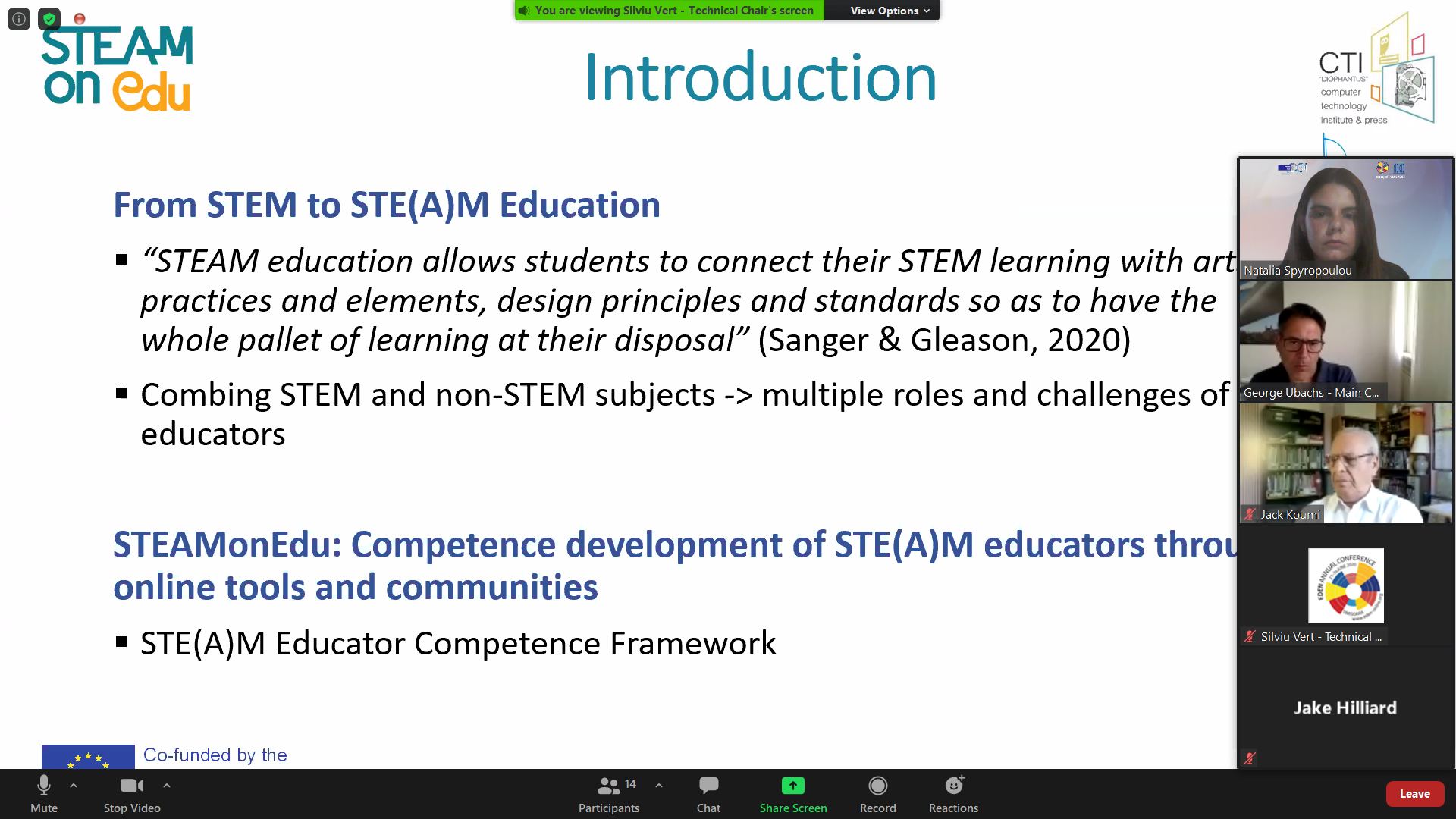 STEAMonEdu at the EDEN 2020 Conference STEAMonEdu